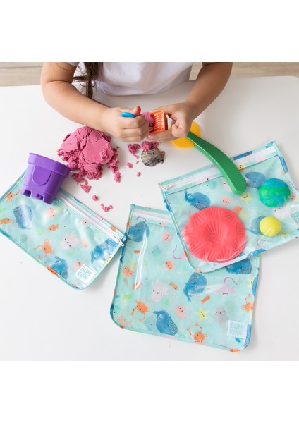 Ocean Life Şeffaf 3'lü Bebek Seyahat Çantası Organizer