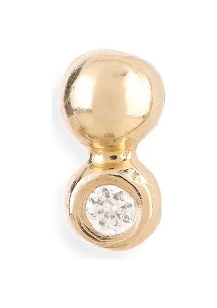 Beat B 14 Ayar Altın Kadın Tek Küpe