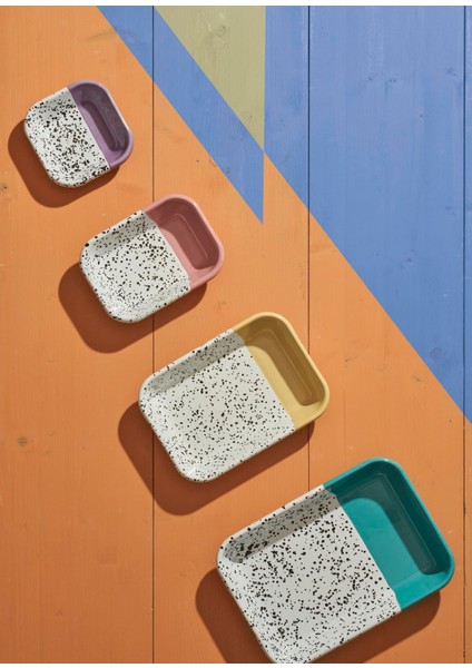 Mind Pop Mavi Emaye Kare Meze Tabağı 11 cm modelleri