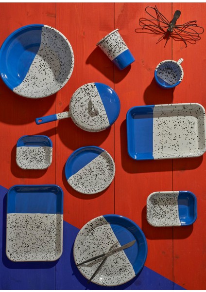 Mind Pop Mavi Emaye Kare Meze Tabağı 11 cm indirimleri