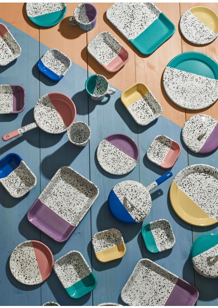 Mind Pop Mavi Emaye Kare Meze Tabağı 11 cm