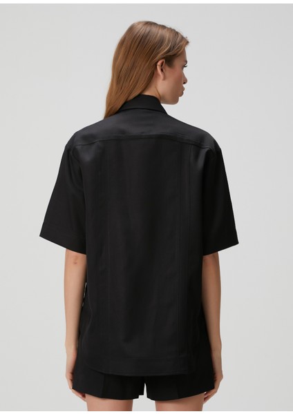 Moheli Siyah Kısa Kol Gömlek fırsatları