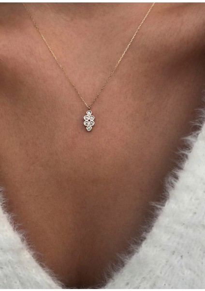 Grape Pırlanta Taşlı 14 Ayar Altın Kadın Kolye fiyatları