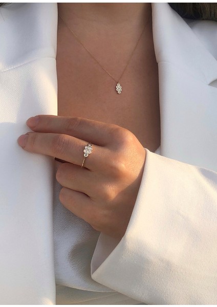 Grape Pırlanta Taşlı 14 Ayar Altın Kadın Kolye fırsatları