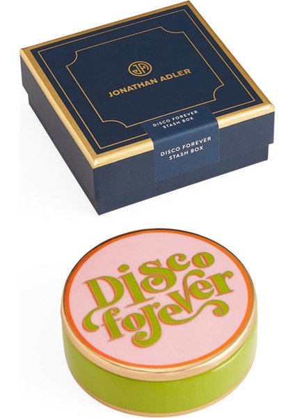 Disco Forever Yeşil Pembe Porselen Dekoratif Kutu modelleri