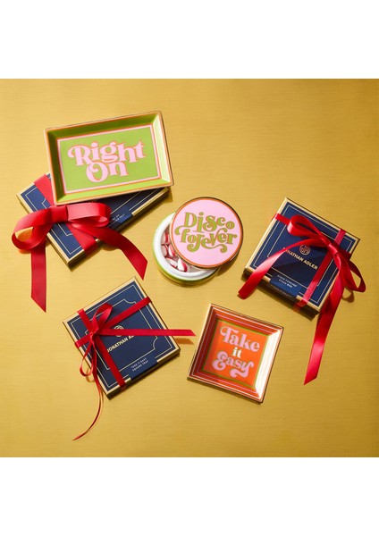 Disco Forever Yeşil Pembe Porselen Dekoratif Kutu fırsatları