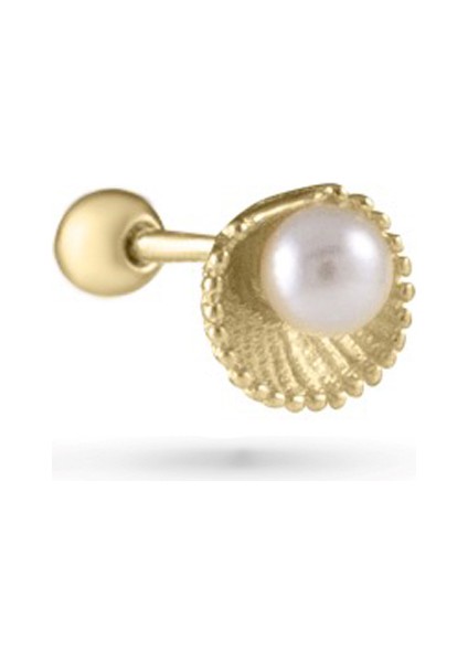 Shelly Mayorka Inci 925 Ayar Gümüş Üzeri 18 Ayar Altın Kaplama Kadın Tragus Piercing Küpe