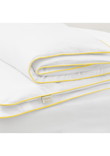 Sarı Biyeli Beyaz Pamuk Saten Çift Kişilik Nevresim Takımı 200X220 cm modelleri