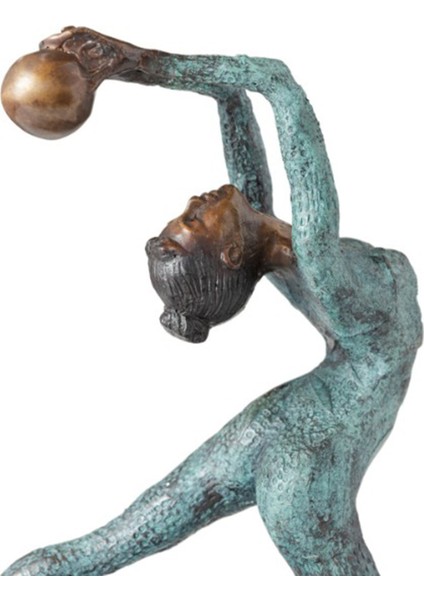 Top Tutan Balerin Kız Mavi Bronz Dekoratif Obje fiyatları