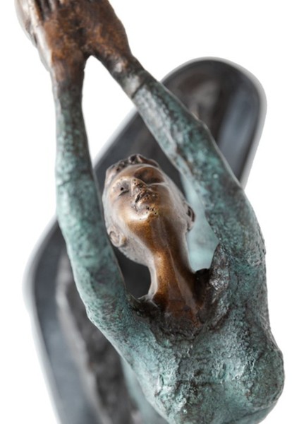 Top Tutan Balerin Kız Mavi Bronz Dekoratif Obje modelleri