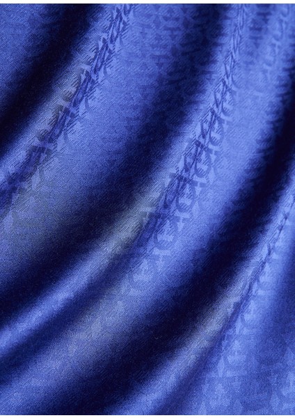 Lacivert Logo Desenli Kadın Ipek Şal fiyatları