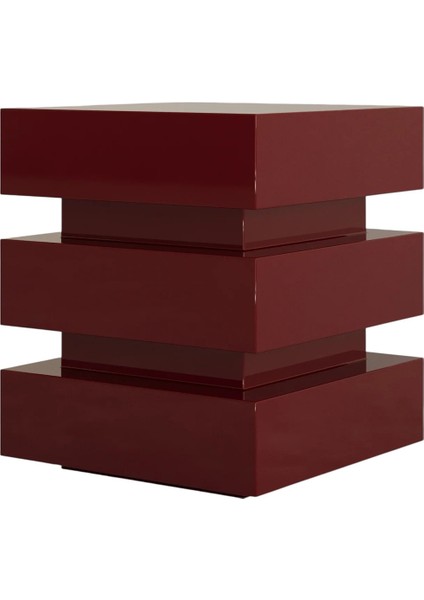 De Stijl Bordo Mdf Lake Kübik Yan Sehpa