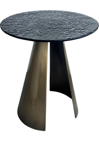 Herse Sarı Eskitme Metal Ayak Füme Cam Tablalı Yan Sehpa fiyatları