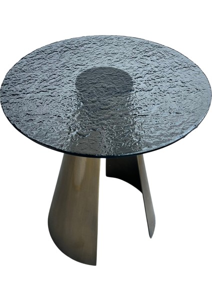 Herse Sarı Eskitme Metal Ayak Füme Cam Tablalı Yan Sehpa fırsatları