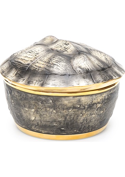 Kaplumbağa Desenli Gold Varaklı Mum