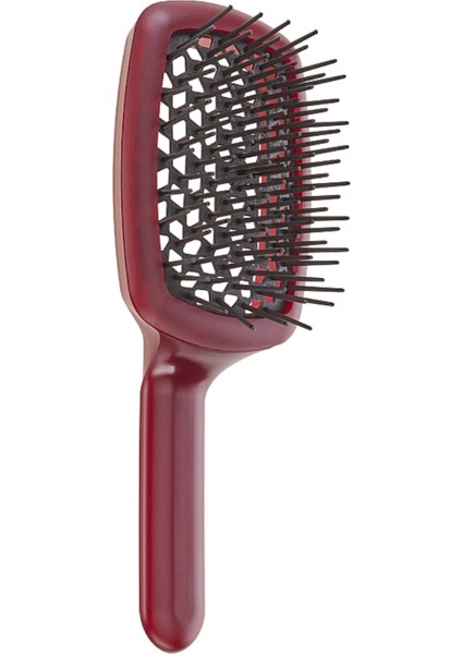 Curvy M Arkası Açık Koyu Kırmızı Saç Fırçası