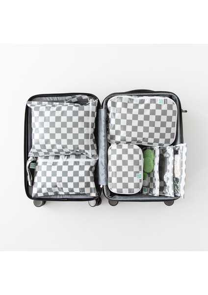 Charcoal Check 2'li Çanta Düzenleyici Seti fiyatları