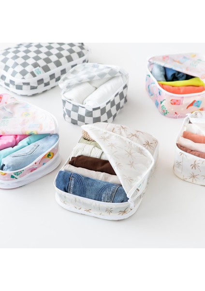 Charcoal Check 2'li Çanta Düzenleyici Seti indirimleri