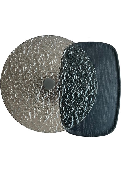 Nest Mermer Ayaklı Siyah Meşe Kaplama 2'li Yan Sehpa Seti fiyatları