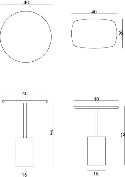 Nest Mermer Ayaklı Siyah Meşe Kaplama 2'li Yan Sehpa Seti modelleri