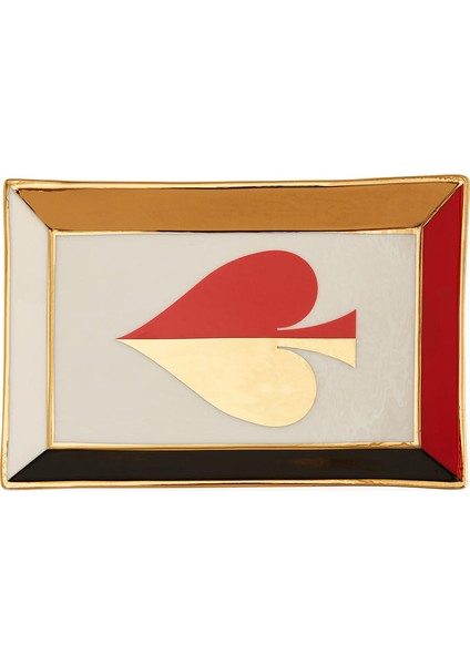 Dealer's Choice Dikdörtgen Seramik Dekoratif Tabak