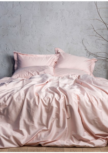 Flen Pudra Pembe Organik Pamuk Battal Boy Çift Kişilik Nevresim Takımı 240 x 220 cm fiyatları