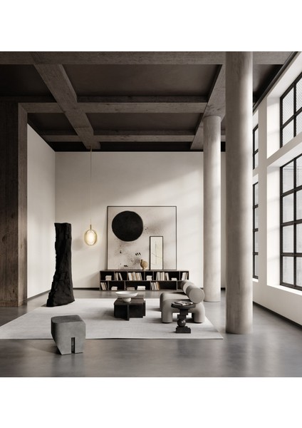 Sculpt Stool Concrete Gri Tabure fiyatları