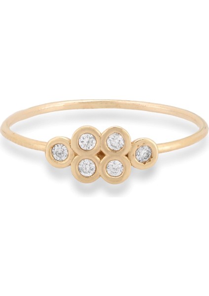 Grape 14 Ayar Altın Pırlanta Kadın Yüzük