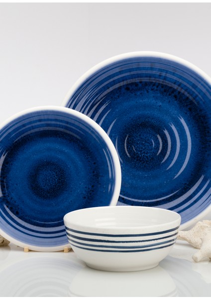 Azure Lacivert 12 Parça Melamin Tabak Seti fiyatları