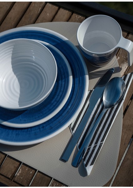 Azure Lacivert 12 Parça Melamin Tabak Seti fırsatları