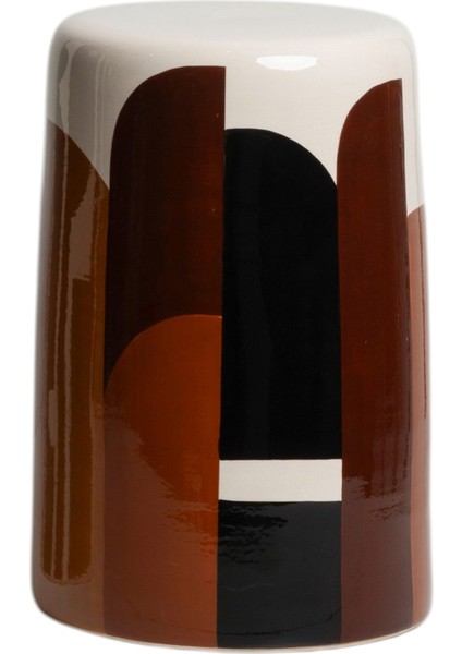 Terra Renkli Seramik Yan Sehpa