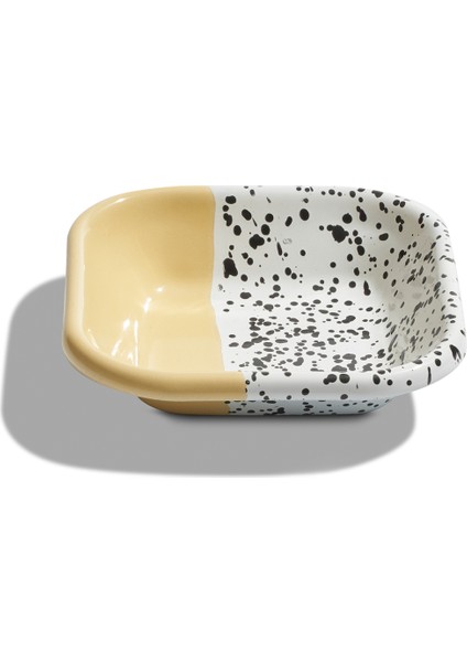 Mind Pop Sarı Emaye Kare Meze Tabağı 11 cm