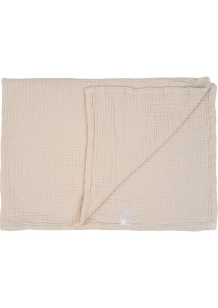 Ekru Müslin %100 Organik Pamuk Bebek Battaniyesi 100 x 120 cm