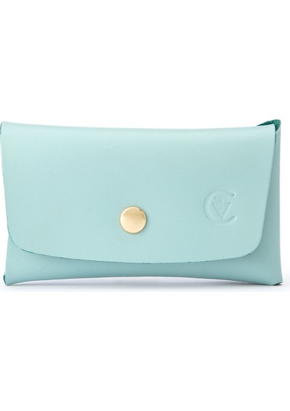 Mint Deri Çift Girişli Kadın Cüzdan