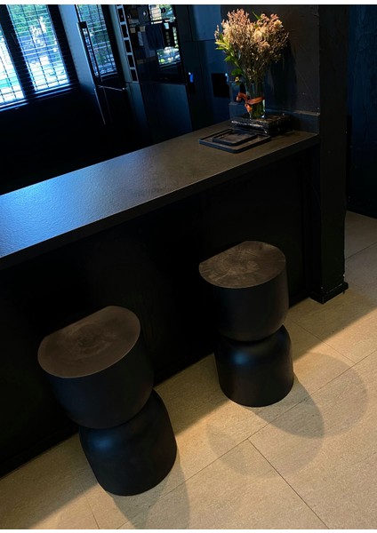 Ubud Black Ahşap Yan Sehpa fırsatları