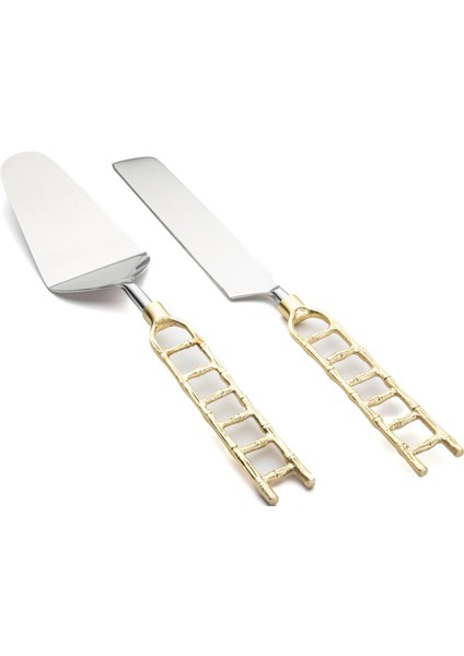 Lena Gold Çelik 2'li Kek Servis Seti