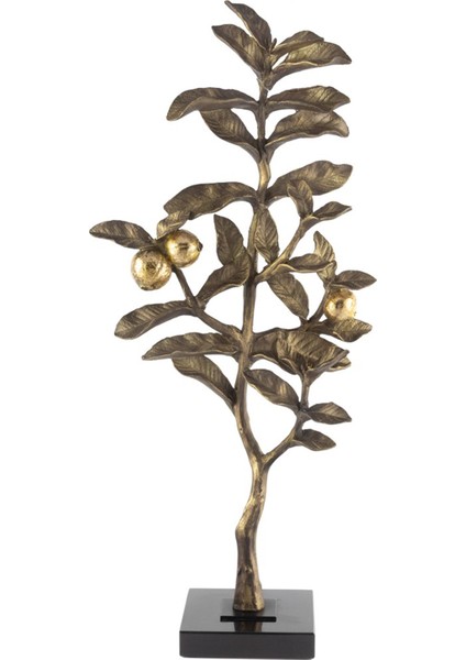 Siyah Kaideli Antik Gold Metal Ağaç Dekoru