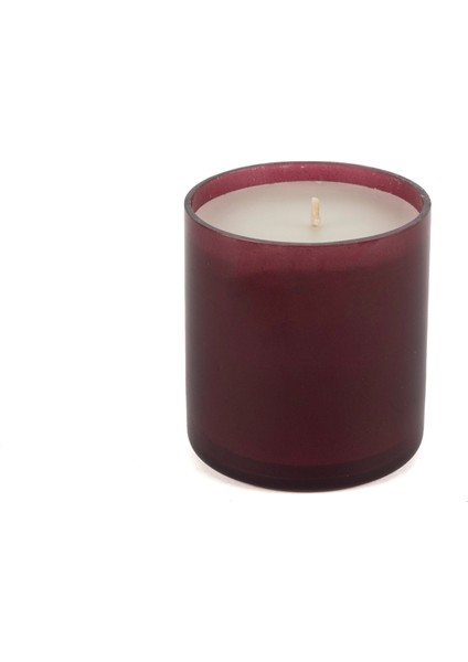 Buzlu Bordo Sandal Camlı Kutulu Mum