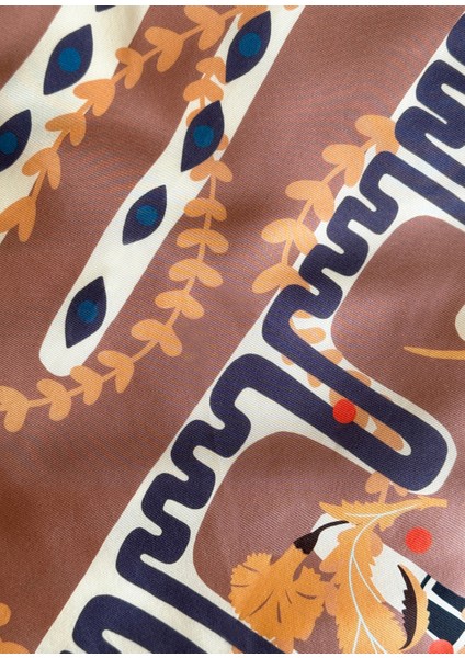 In The Public Eye Renkli Ipek Kadın Fular 55 cm