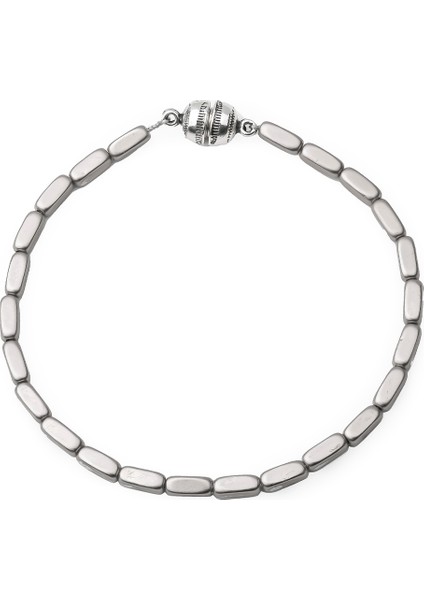 Nefha Gri Doğal Taş Erkek Bileklik