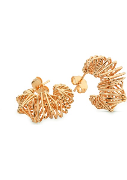 Tel Halka Paslanmaz Çelik Kadın Küpe