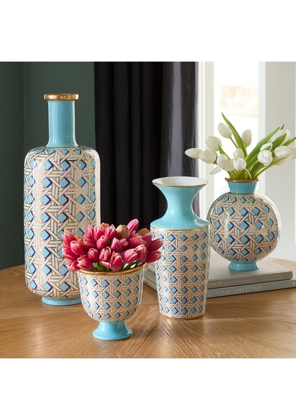 Basketweave Cuff Seramik Vazo modelleri