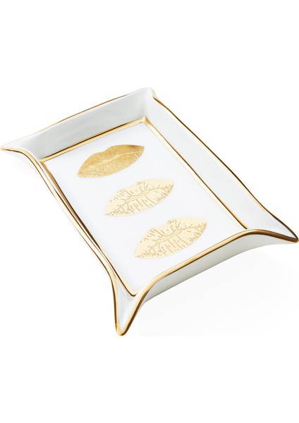 Lips Valet Beyaz Seramik Dekoratif Tabak fiyatları