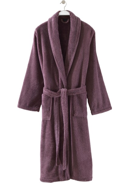 Sicilia Mürdüm Pamuklu Unisex Bornoz