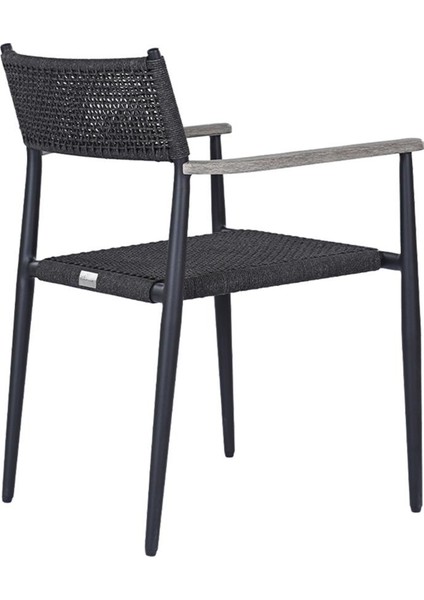 Wo Knot Siyah Alüminyum Bahçe Sandalyesi modelleri