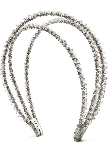 Sima Twin Cross Gümüş Rengi Kadın Taç