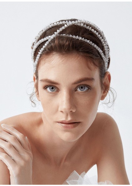 Sima Twin Cross Gümüş Rengi Kadın Taç fiyatları