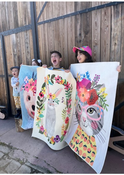 Bunny Wreath Çocuk Halısı modelleri