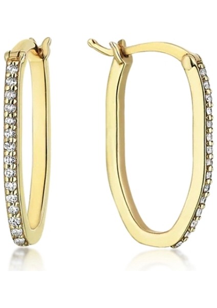 Small Mahuka Pave Pırlanta Taşlı 14 Ayar Altın Tek Kadın Küpe fiyatları