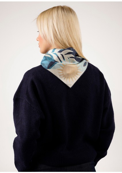 In The Eye Of The Sun Renkli Ipek Kadın Fular 55 cm modelleri